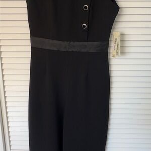 Eliza J Black Sleeveless Sheath Jumpsuit for Cocktail